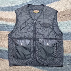 Men's Quilted Black Vest with Front Pockets